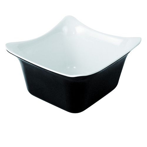 Blk/Wht 1/6 Size Meamine Crock 176 x 162 x 100 - Click Image to Close